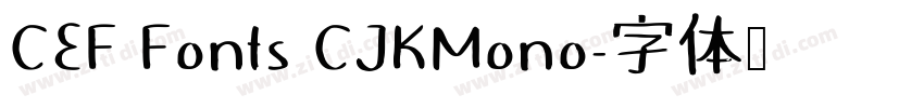CEF Fonts CJKMono字体转换